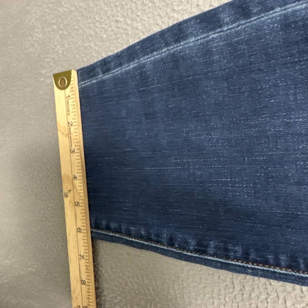 Pilcro Anthropologie Stet Jeans Womens Sz 30x27 Distressed Crop Faded Dark Denim - Picture 6 of 12
